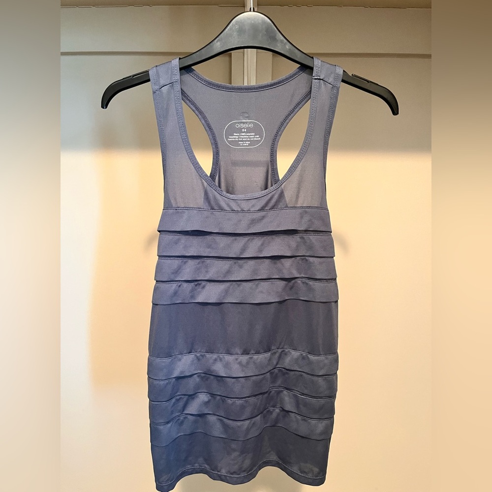 Oiselle Slate Pleat Racerback Tank
